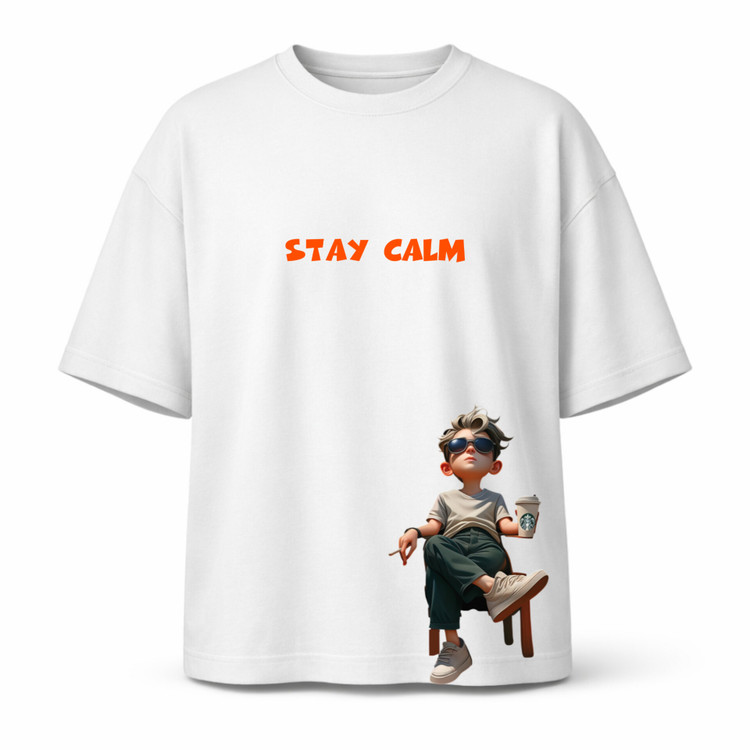 تیشرت لش پنبه ای STay Calm