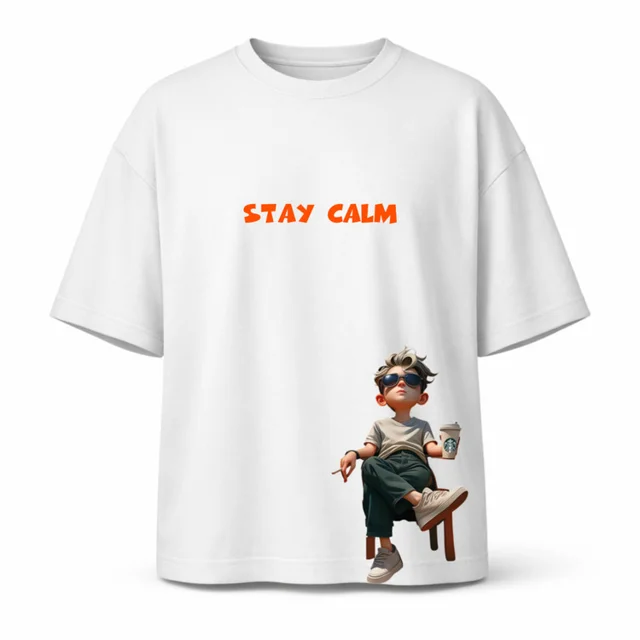 تیشرت لش پنبه ای STay Calm زولاندو