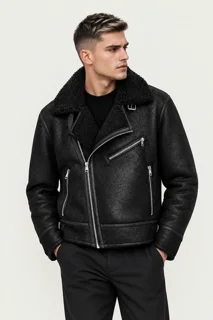 کاپشن مردانه ZARA زارا Double Face مدل خلبانی