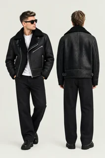 کاپشن مردانه ZARA زارا Double Face مدل خلبانی