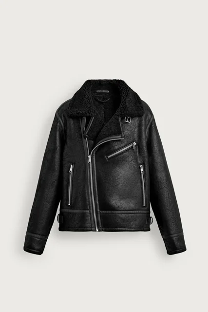 کاپشن مردانه ZARA زارا Double Face مدل خلبانی