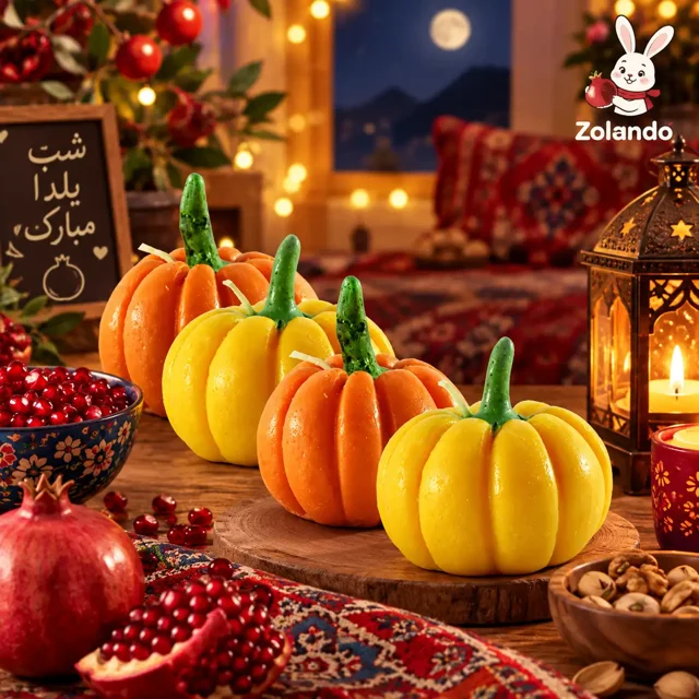 شمع طرح کدو شب یلدا