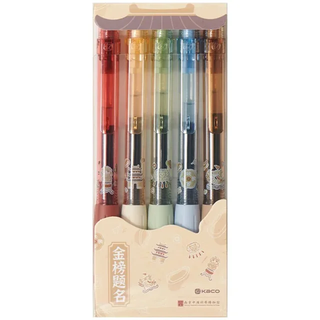 خودکار ژلهای مشکی کاکو KACO مدل K1003B نوک ۰.۵ میلیمتری ۵ عددی 0.5mm, 5 Pack