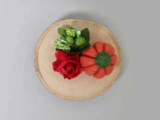مگنت چوبی یلدا طرح انار و خرمالو