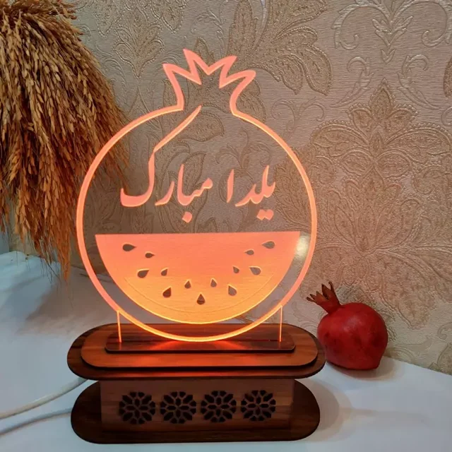 چراغ دکوراتیو انار و هندوانه یلدایی