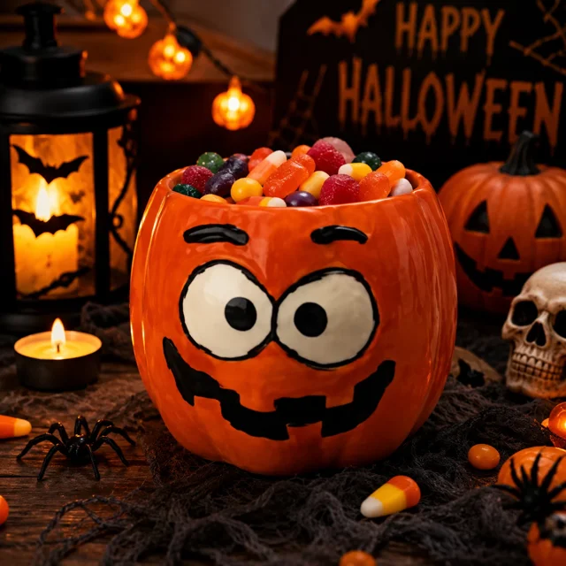🎃 ظرف کدو هالووین سرامیکی؛