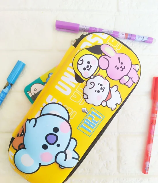 جامدادی BTS سه‌بعدی طرح BT21 | جادار و فانتزی