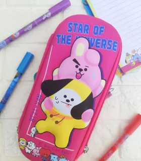 جامدادی BTS سه‌بعدی طرح BT21 | جادار و فانتزی