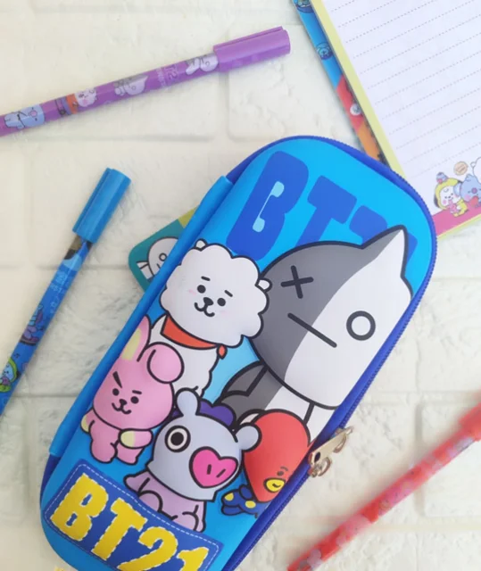جامدادی BTS سه‌بعدی طرح BT21 | جادار و فانتزی