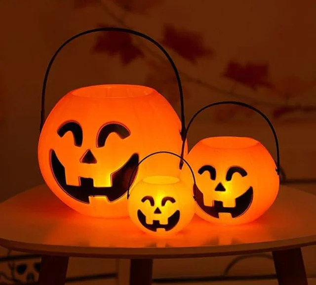 🎃 سطل تزیینی کدو هالووین؛