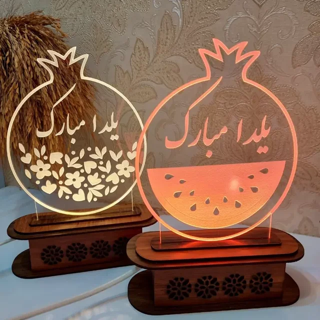 چراغ دکوراتیو انار و هندوانه یلدایی