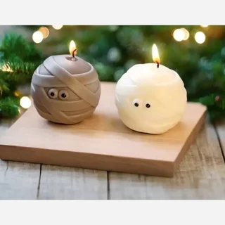 شمع هالووین مومیایی